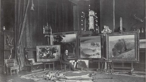 Eugen Bracht in seinem Atelier, 1901, Foto von Hermann Boll (Zeitschrift “Berliner Leben“, Heft 03 (1901)) Eugen Bracht in seinem Atelier, 1901, Foto von Hermann Boll (Zeitschrift “Berliner Leben“, Heft 03 (1901))