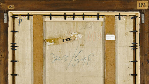 Rückseite eines Gemäldes 