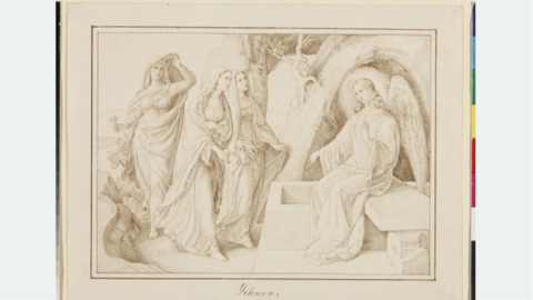Julius Schnorr von Carolsfeld, Die drei Marien am Grabe, 1820, Inv. HZ 4266