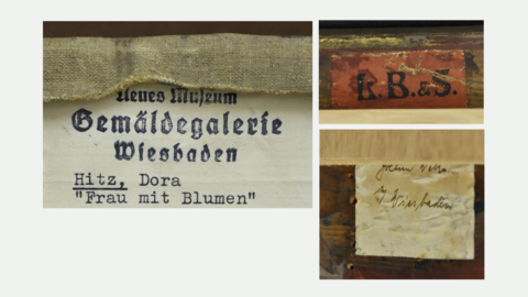 Details der Bildrückseite