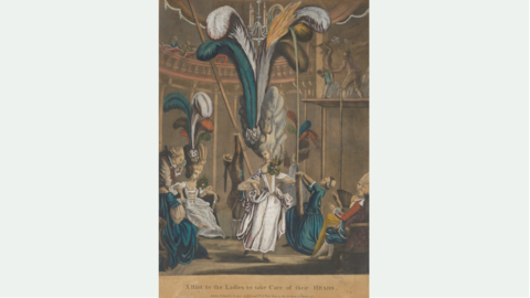 Frau mit hoher Frisur