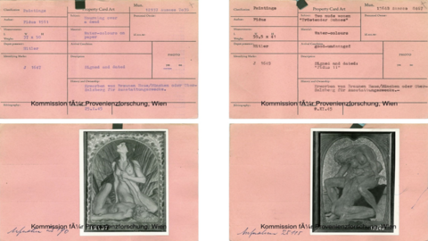 Property Cards beider Bilder des Central Collecting Points München Property Cards beider Bilder des Central Collecting Points München