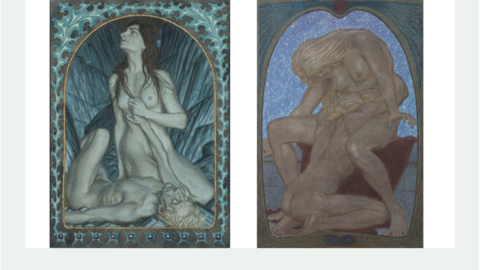 Fidus, Totenklage (1910) und Tröstender Schoß (1911) Fidus, Totenklage (1910) und Tröstender Schoß (1911)