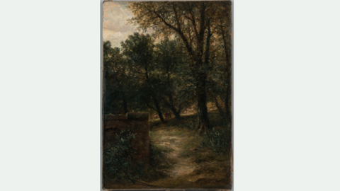 Gemälde Parklandschaft mit Mauer 